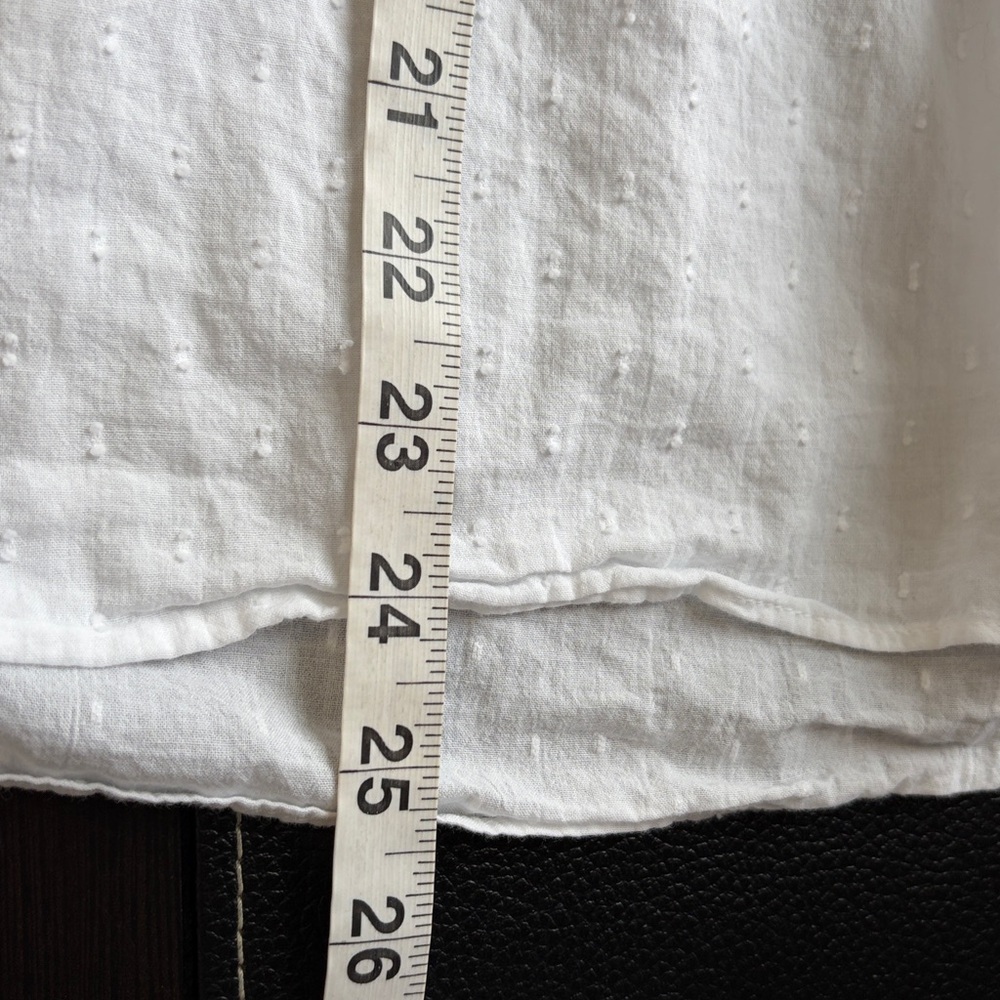 Lilly Pulitzer Raquelle Top Swiss Dot Dobby Chambray White Peplum Embroidered L - Picture 11 of 13
